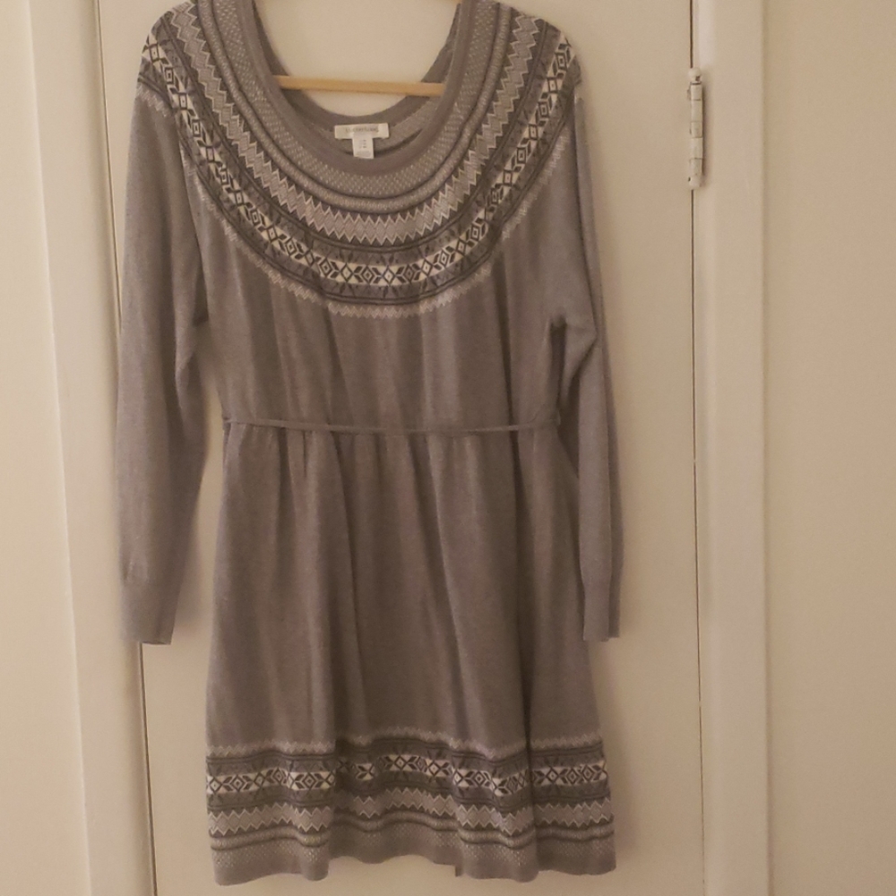 Gray long sleeved maternity shirt/dress